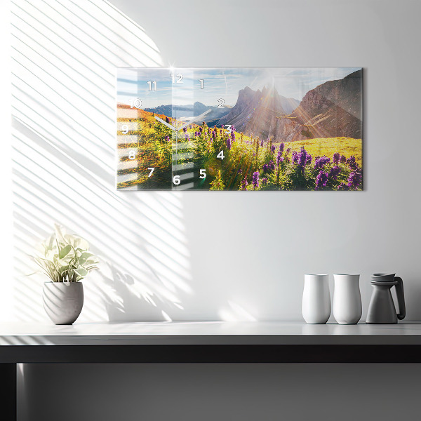 Horizontálne hodiny Levanduľová lúka