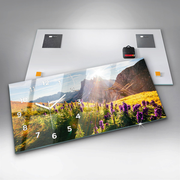 Horizontálne hodiny Levanduľová lúka