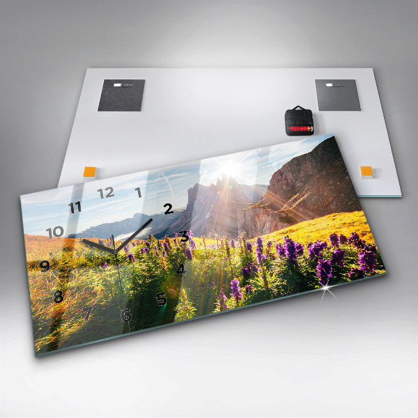 Horizontálne hodiny Levanduľová lúka