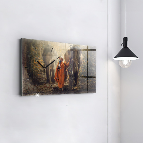 Horizontálne hodiny Mních vedúci slony