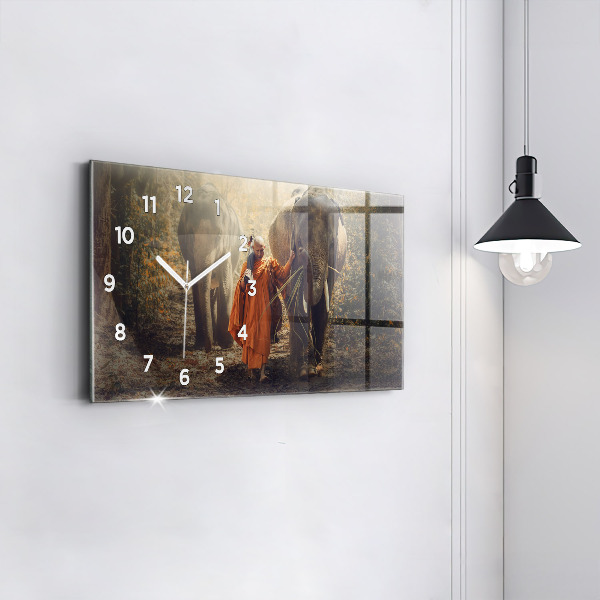 Horizontálne hodiny Mních vedúci slony