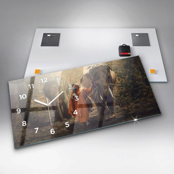 Horizontálne hodiny Mních vedúci slony