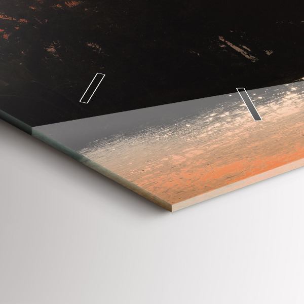 Horizontálne hodiny Dovolenka palmy pri západe slnka