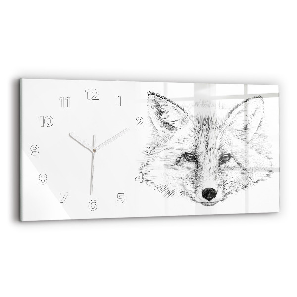 Horizontálne hodiny Vector Fox Head