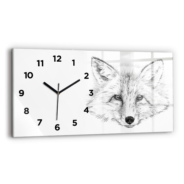 Horizontálne hodiny Vector Fox Head
