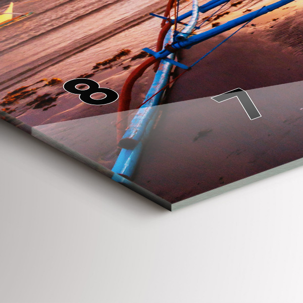 Horizontálne hodiny Loď a západ slnka