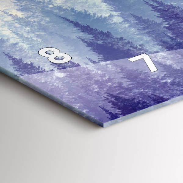 Horizontálne hodiny Les v hmle