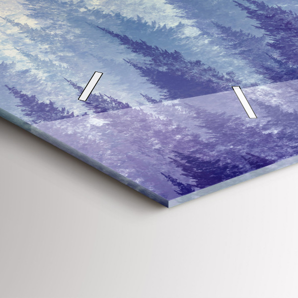 Horizontálne hodiny Les v hmle