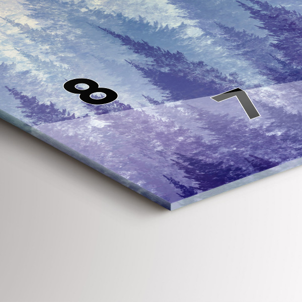 Horizontálne hodiny Les v hmle