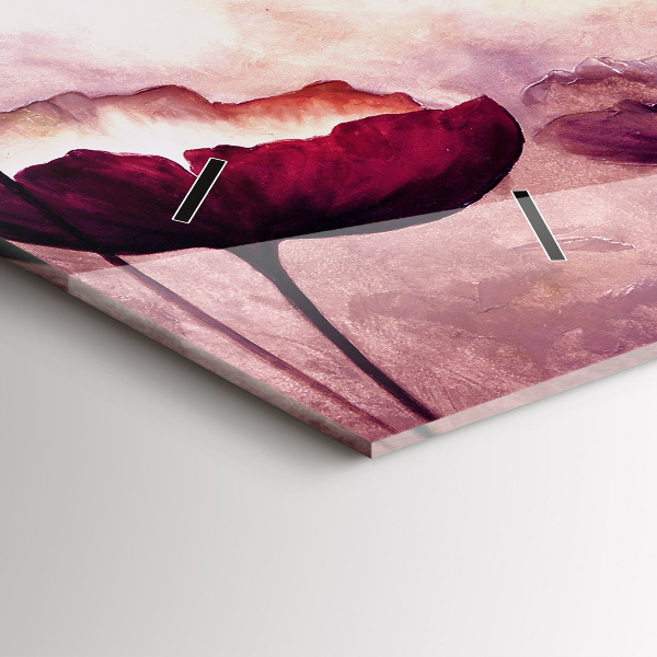 Horizontálne hodiny Kvety Kvitnúce maky