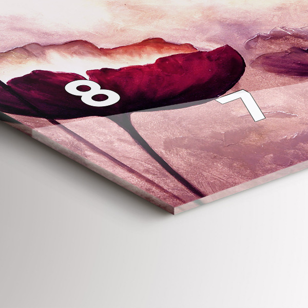 Horizontálne hodiny Kvety Kvitnúce maky