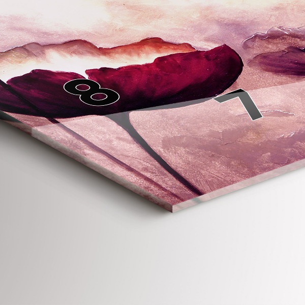 Horizontálne hodiny Kvety Kvitnúce maky