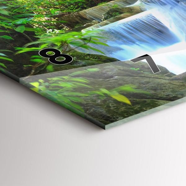 Horizontálne hodiny Vodopád v lese