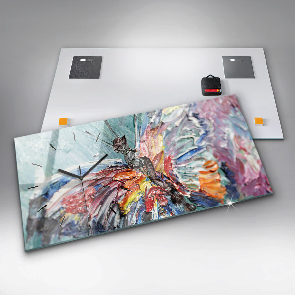 Horizontálne hodiny Fragment olejového umenia