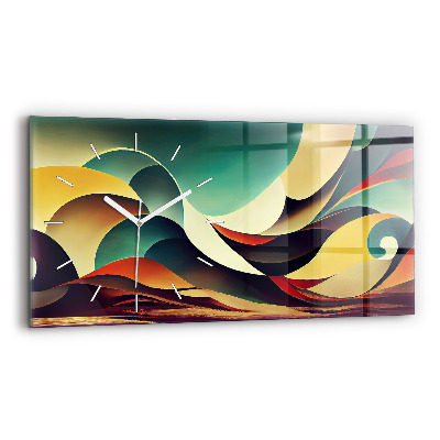 Horizontálne hodiny Abstraktné línie pozadia