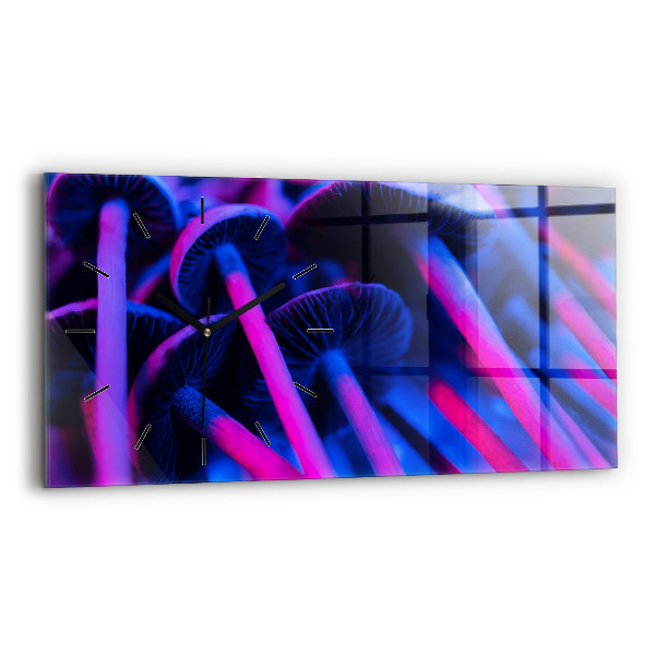 Horizontálne hodiny Magické farebné huby