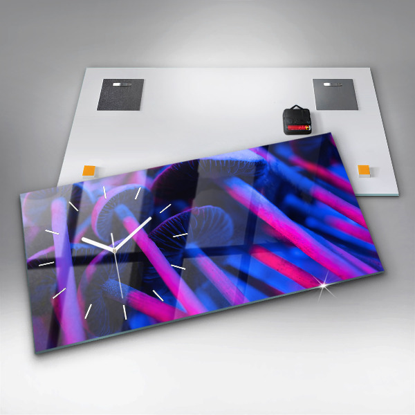 Horizontálne hodiny Magické farebné huby