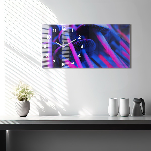 Horizontálne hodiny Magické farebné huby