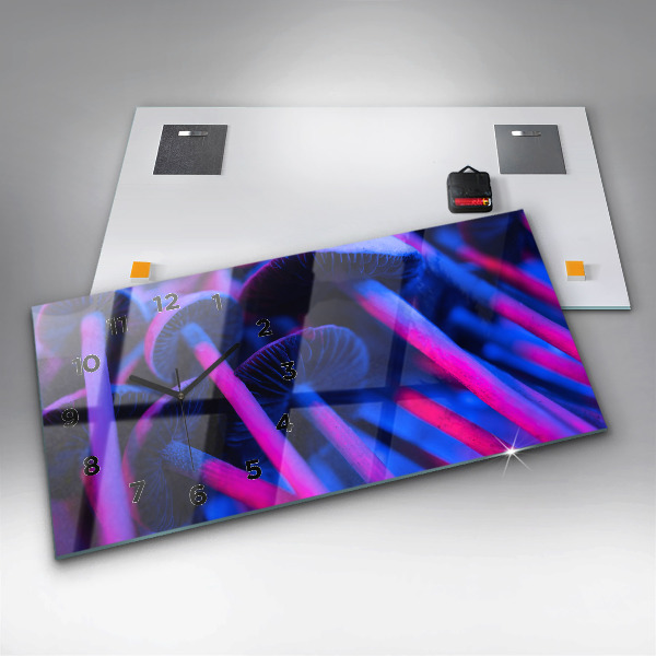 Horizontálne hodiny Magické farebné huby