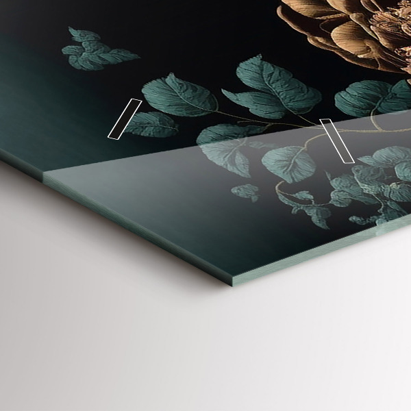 Horizontálne hodiny Kvetinové a zlaté motýle