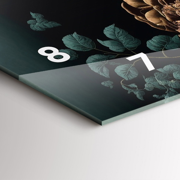 Horizontálne hodiny Kvetinové a zlaté motýle