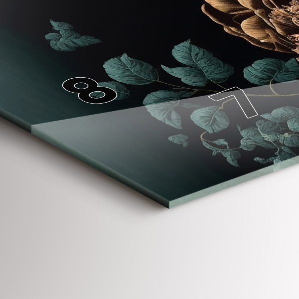 Horizontálne hodiny Kvetinové a zlaté motýle