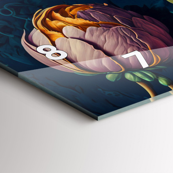 Horizontálne hodiny Vintage kytica kvetov