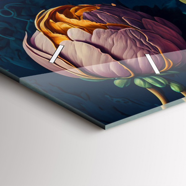 Horizontálne hodiny Vintage kytica kvetov