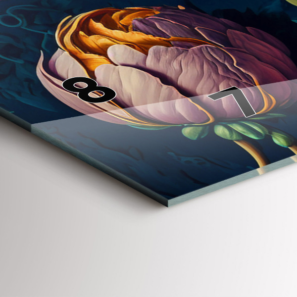 Horizontálne hodiny Vintage kytica kvetov