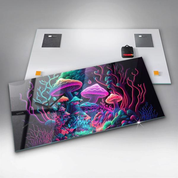 Horizontálne hodiny Neónové huby