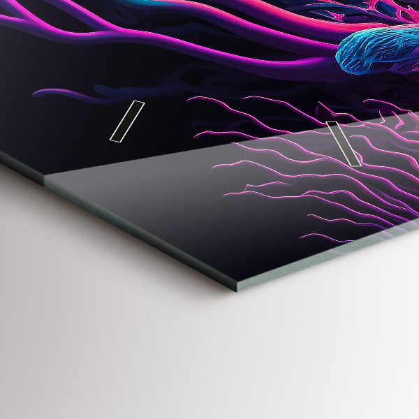 Horizontálne hodiny Neónové huby