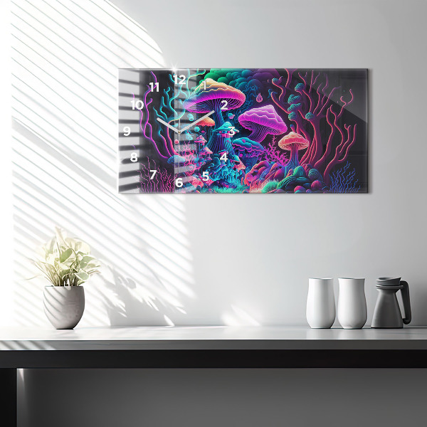 Horizontálne hodiny Neónové huby