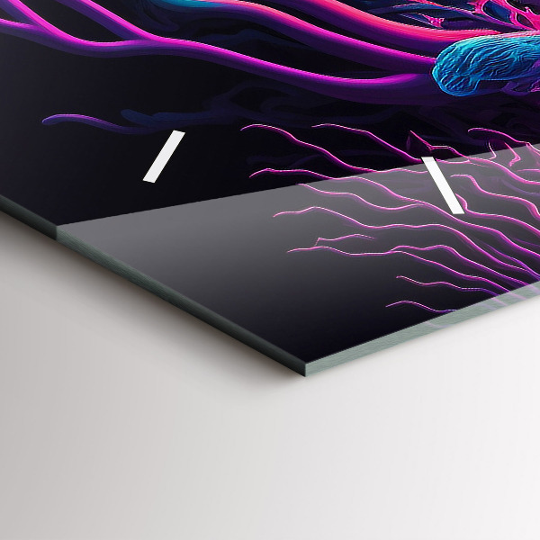 Horizontálne hodiny Neónové huby