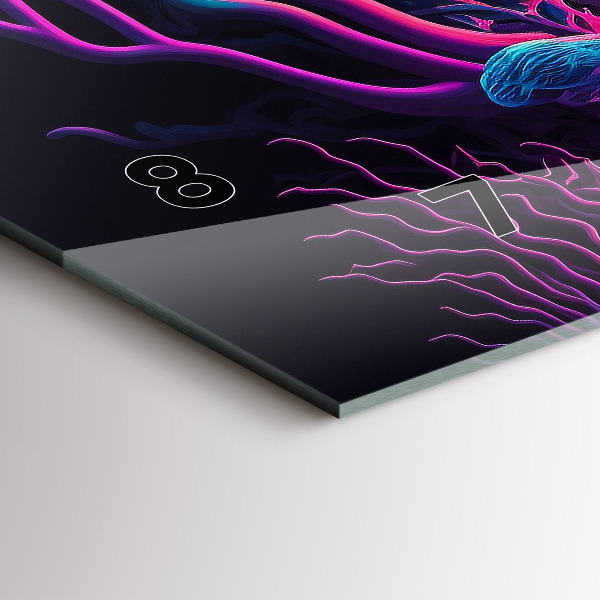 Horizontálne hodiny Neónové huby