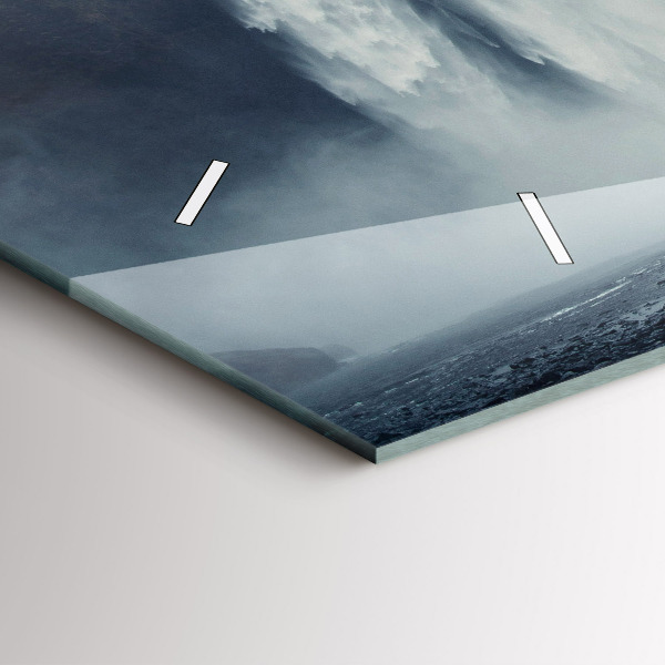 Horizontálne hodiny Vodopád Islandská krajina