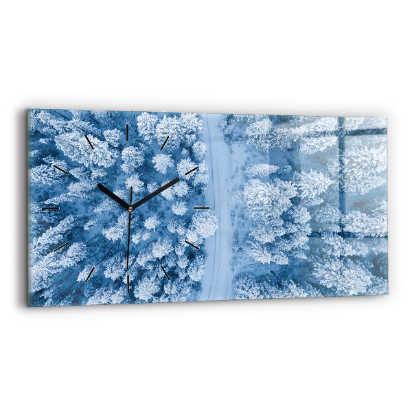 Horizontálne hodiny Les z vtáčej perspektívy