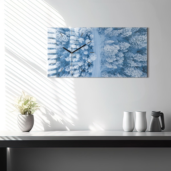 Horizontálne hodiny Les z vtáčej perspektívy