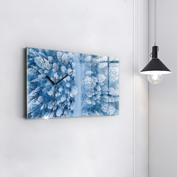 Horizontálne hodiny Les z vtáčej perspektívy