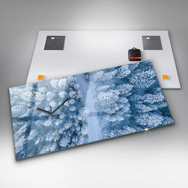 Horizontálne hodiny Les z vtáčej perspektívy