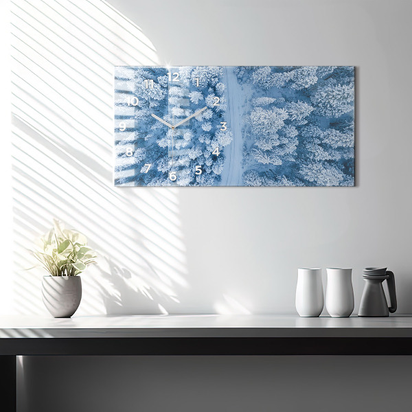 Horizontálne hodiny Les z vtáčej perspektívy