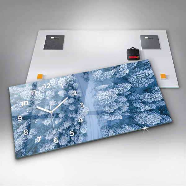 Horizontálne hodiny Les z vtáčej perspektívy