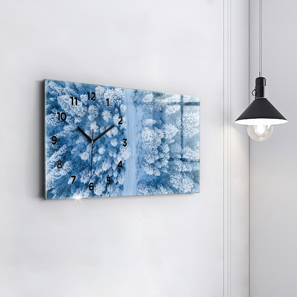 Horizontálne hodiny Les z vtáčej perspektívy