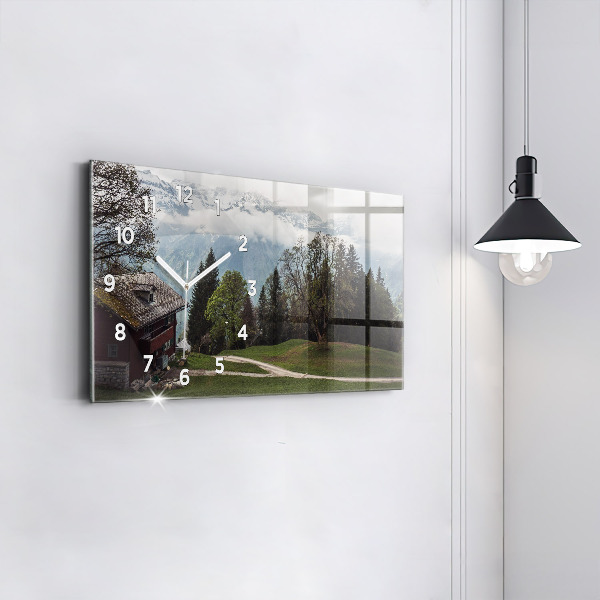 Horizontálne hodiny Výhľad na hory