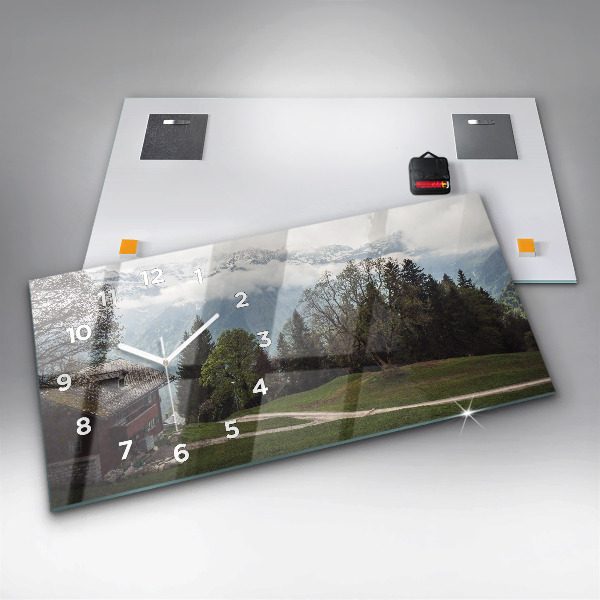 Horizontálne hodiny Výhľad na hory