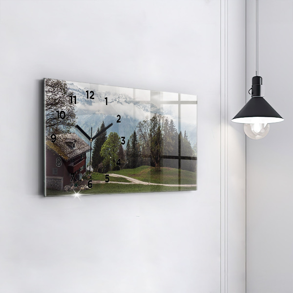 Horizontálne hodiny Výhľad na hory