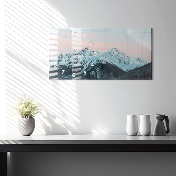 Horizontálne hodiny Pohorie v zime