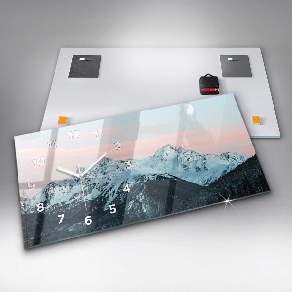 Horizontálne hodiny Pohorie v zime