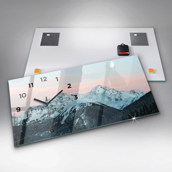 Horizontálne hodiny Pohorie v zime