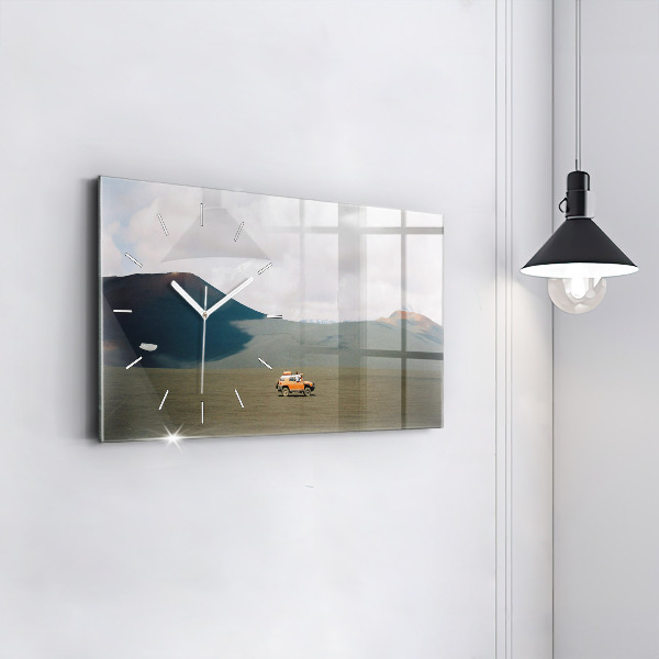 Horizontálne hodiny Vozidlo v Kamčatskej púšti