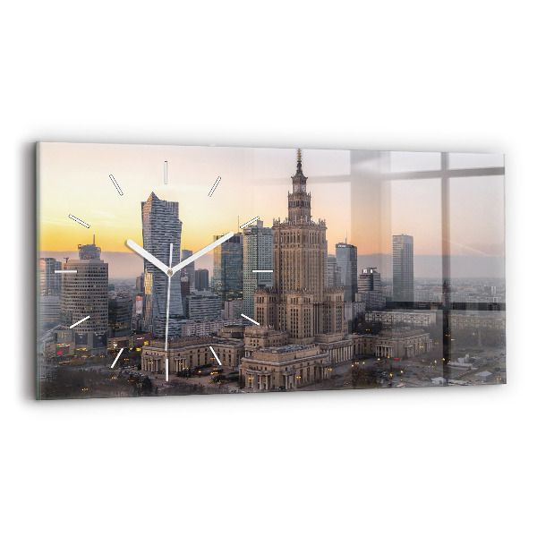 Horizontálne hodiny Panoráma Varšavy